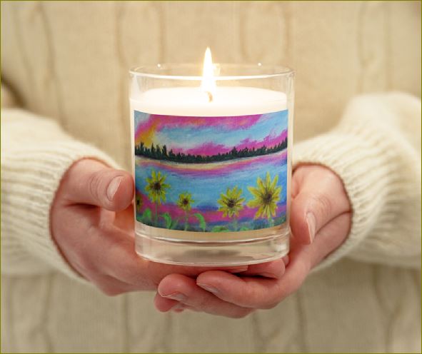 A Flower Fantasy ~ Glass Jar Soy Wax Candle Online now