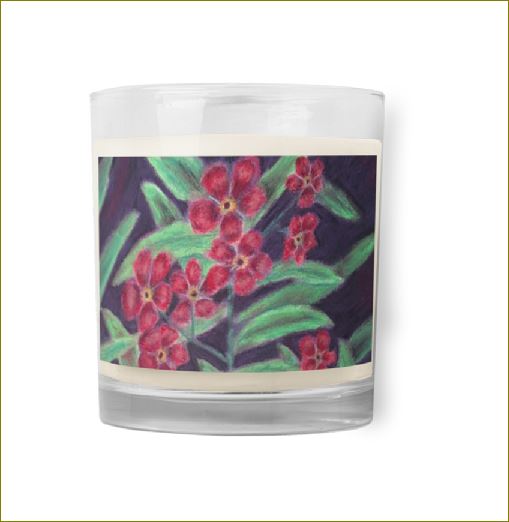 Visions of Forget Me Nots ~ Glass Jar Soy Wax Candle Supply