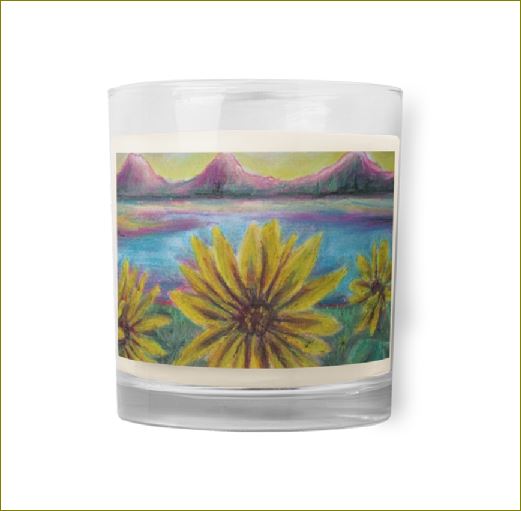 Sunflower Confessions ~ Glass Jar Soy Wax Candle For Cheap