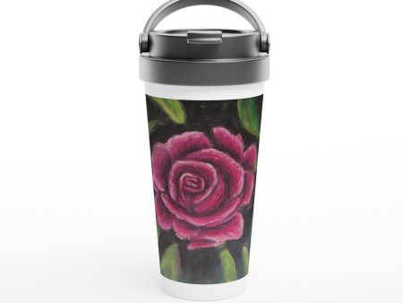 Rosy Pink ~ 15oz Stainless Steel Travel Mug on Sale