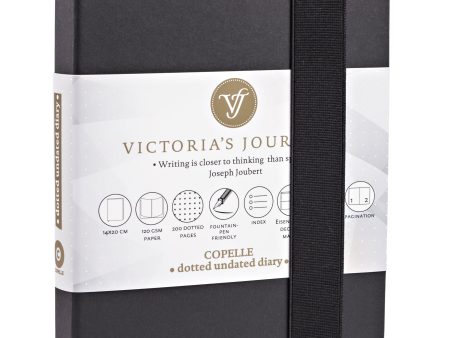 Muistikirja 14x21 cm musta Victorias Journals Copelle pistesivut For Discount